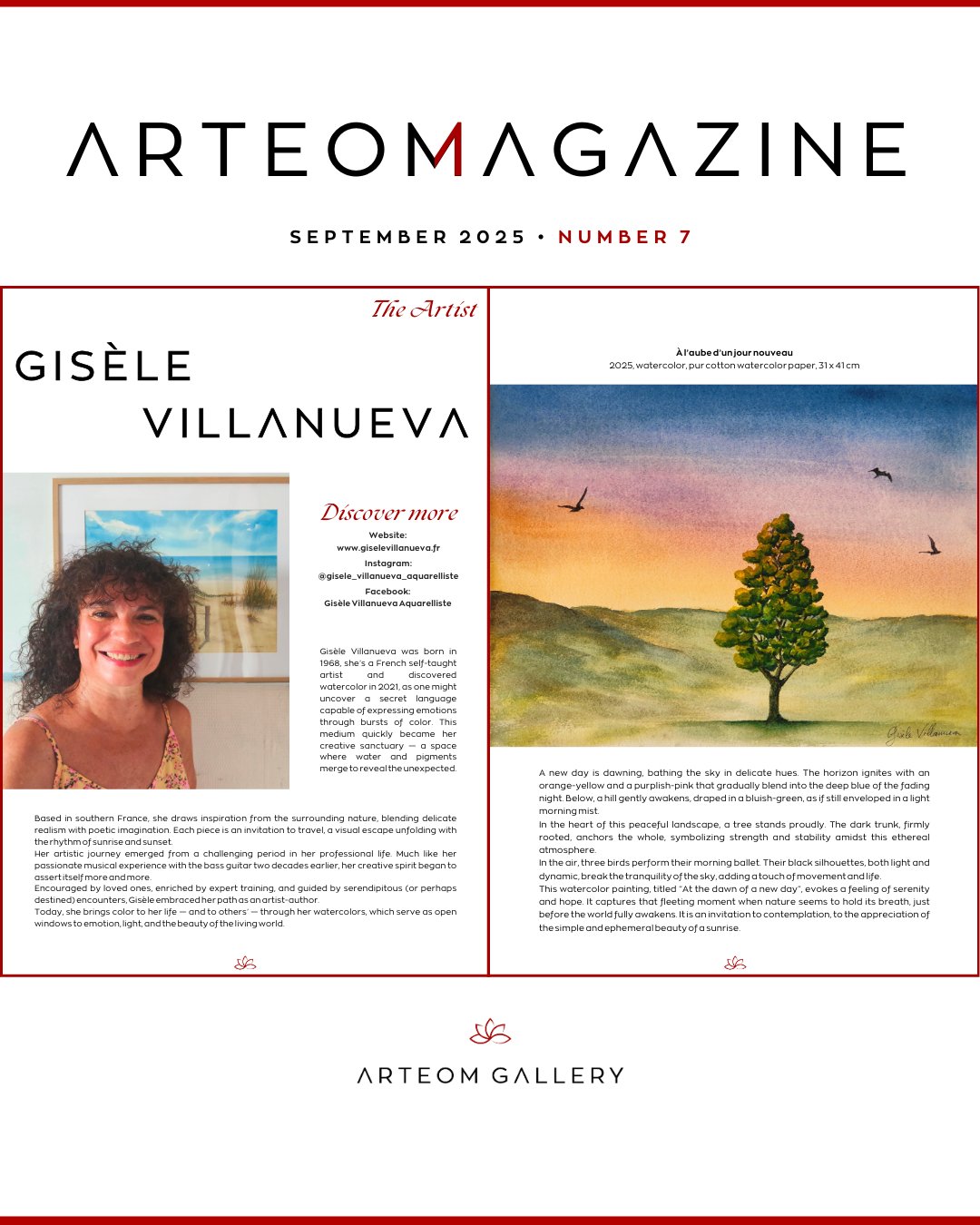 Arteomagazine Gisèle Villanueva aquarelliste