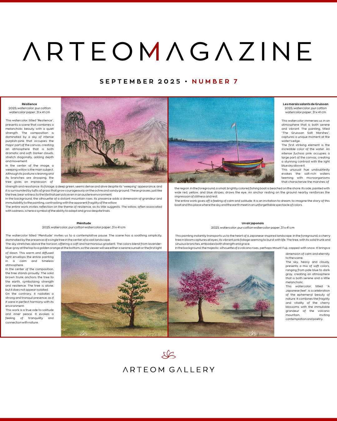 Magazine d'art Gisèle Villanueva aquarelle