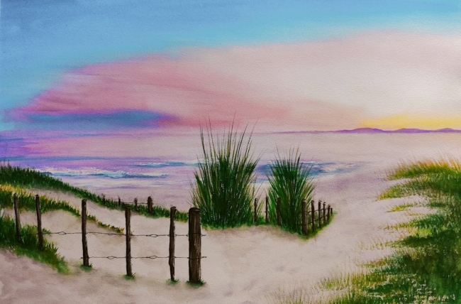 Lueur au crépuscule (38 x 58 cm)